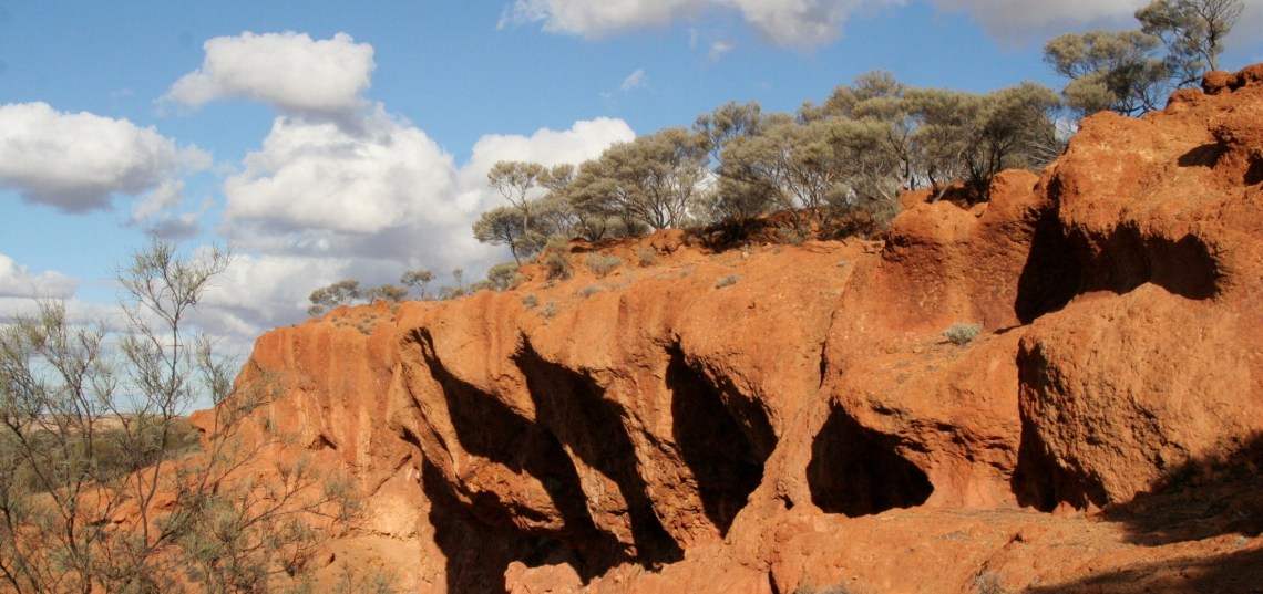 Outback cliff holes